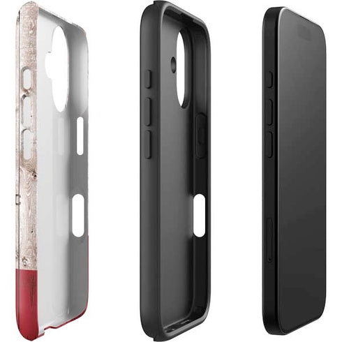 California Flag Dark Wood iPhone 16 Plus Impact Case